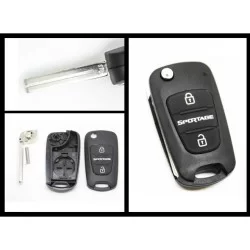 Kia Sportage 3 Button Flip Key Shell - Replacement Key Cases from www.keycasereplace.co.uk