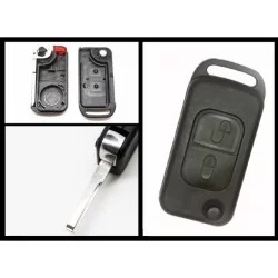 Mercedes Benz 2 Button Flip Key Shell 2 Track - Replacement Key Cases from www.keycasereplace.co.uk