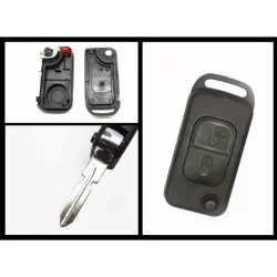Mercedes Benz 2 Button Flip Key Shell 4 Track - Replacement Key Cases from www.keycasereplace.co.uk