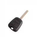 Peugeot 307 2 Button Remote Key Shell Blade Without Groove