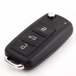 VW 3 button flip key shell