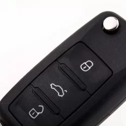 VW 3 button flip key shell