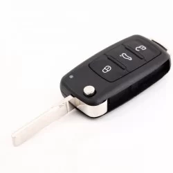 VW 3 button flip key shell