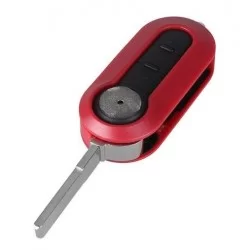 Fiat 3 Button Modified Flip Remote Key Shell (Red Colour) - Replacement Key Cases from www.keycasereplace.co.uk