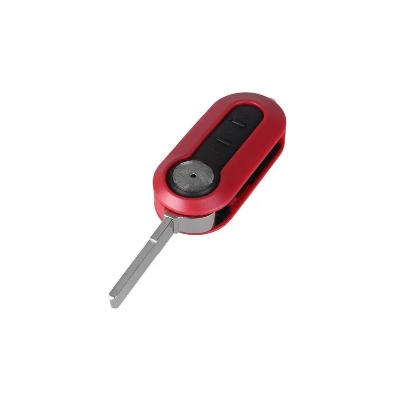 Fiat 3 Button Modified Flip Remote Key Shell (Red Colour) - Replacement Key Cases from www.keycasereplace.co.uk