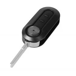 Fiat 3 Button Modified Flip Remote Key Shell (Black Colour) - Replacement Key Cases from www.keycasereplace.co.uk