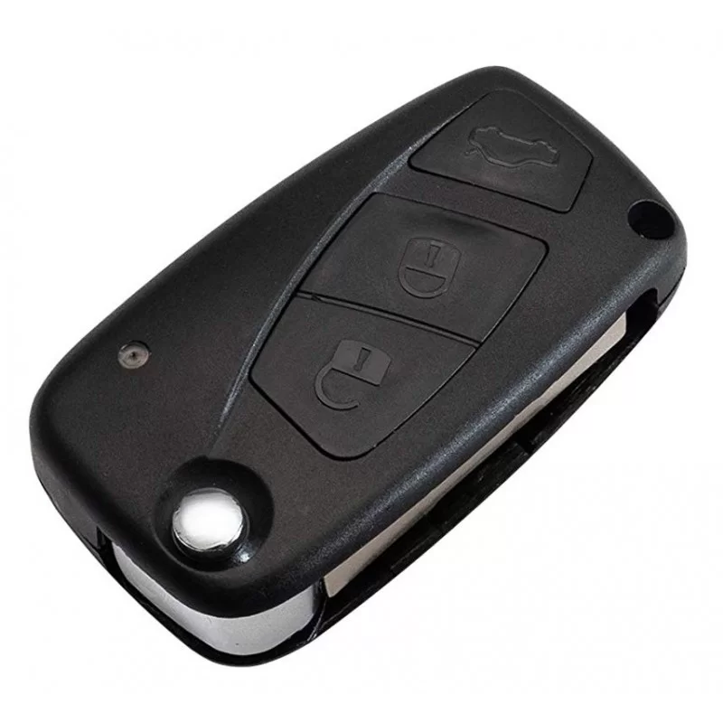 Fiat 3 Button Remote Key Shell (Black)